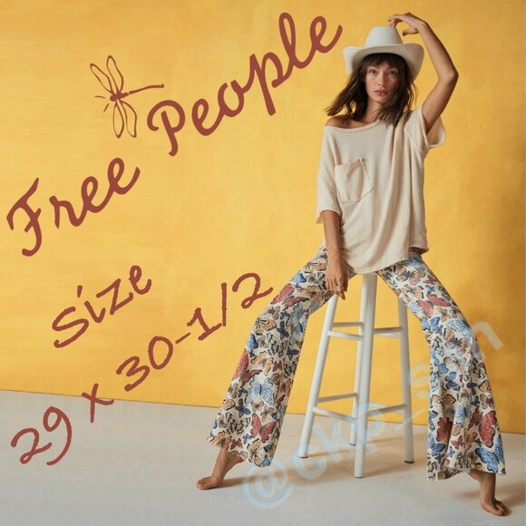 Free People Printed Just Float On Flare Sz 29 - Picture 1 of 16
